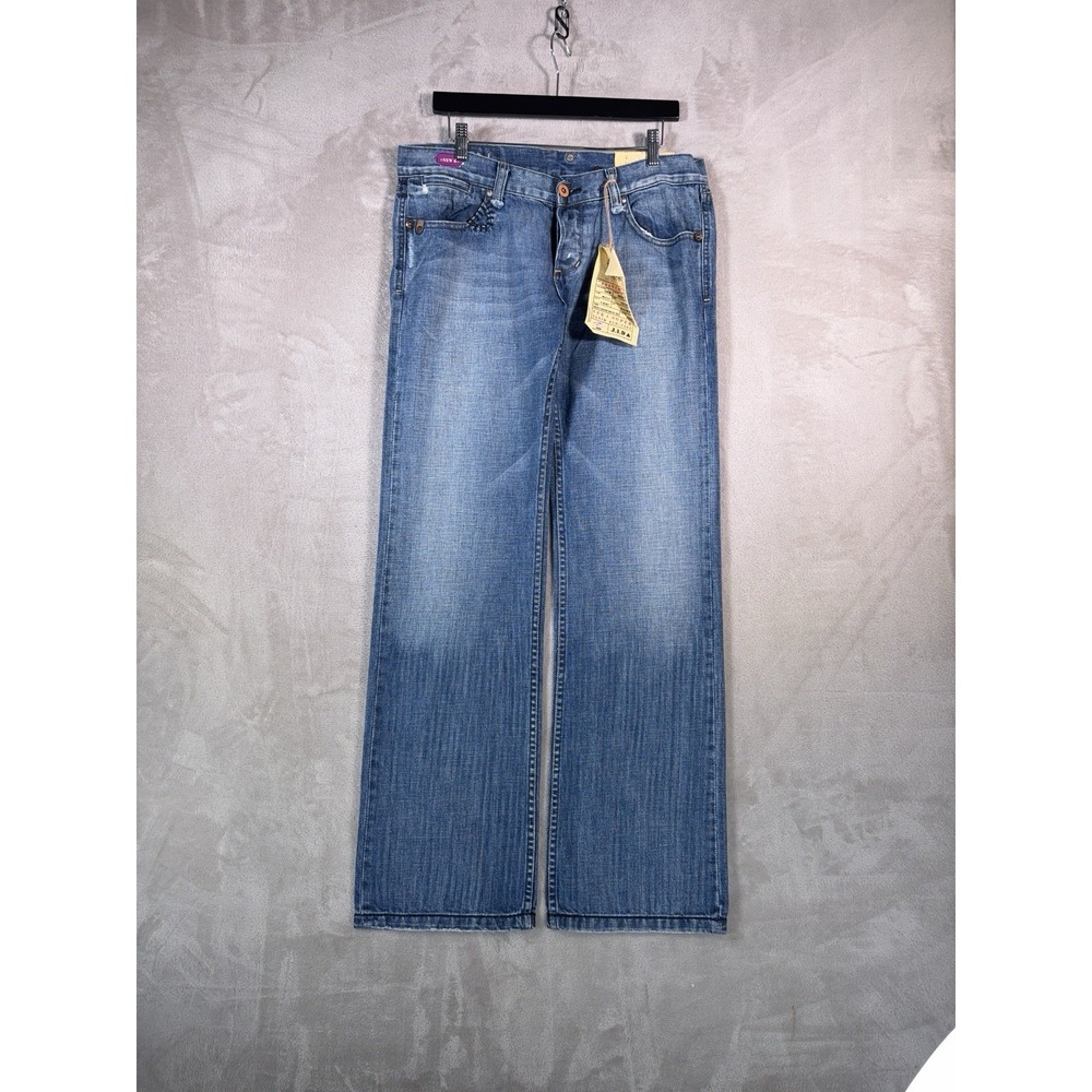 Lee Cooper Jeans‎ Mens Size 33x34 Blue Wash Wide Leg Y2K Skater Baggy Denim